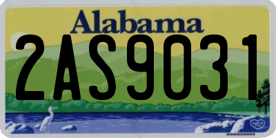 AL license plate 2AS9031