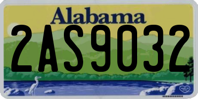 AL license plate 2AS9032