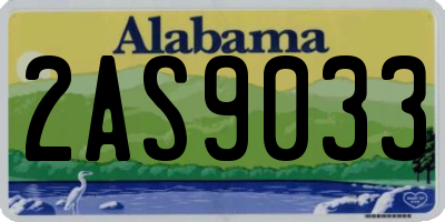 AL license plate 2AS9033