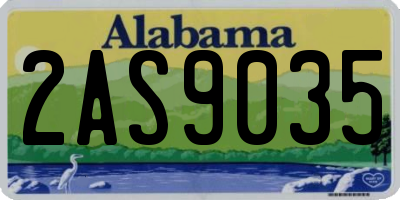 AL license plate 2AS9035