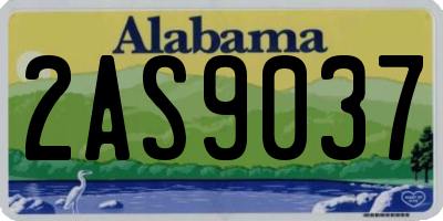 AL license plate 2AS9037