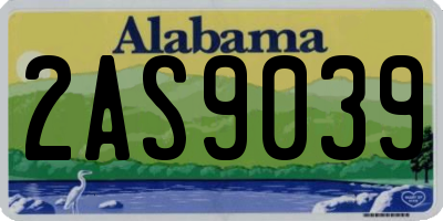 AL license plate 2AS9039