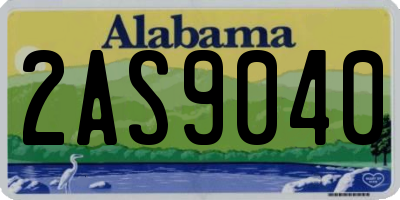 AL license plate 2AS9040