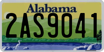 AL license plate 2AS9041