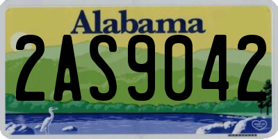 AL license plate 2AS9042