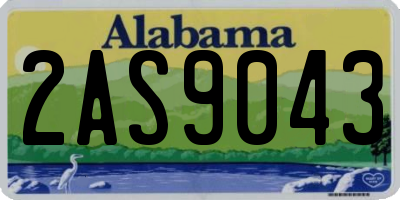 AL license plate 2AS9043