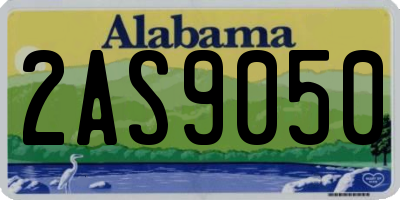AL license plate 2AS9050