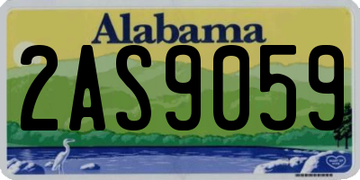 AL license plate 2AS9059