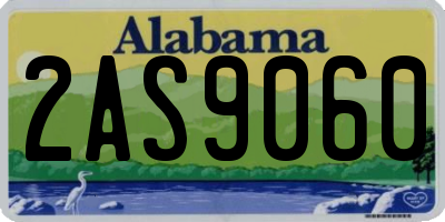 AL license plate 2AS9060
