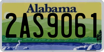 AL license plate 2AS9061