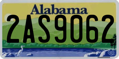 AL license plate 2AS9062