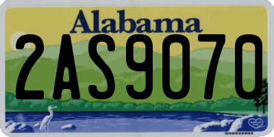 AL license plate 2AS9070