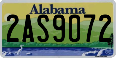 AL license plate 2AS9072