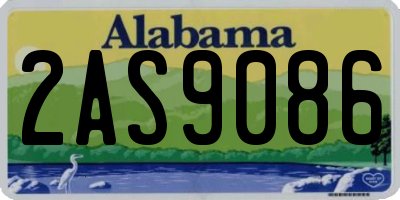AL license plate 2AS9086