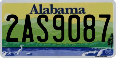 AL license plate 2AS9087