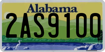 AL license plate 2AS9100