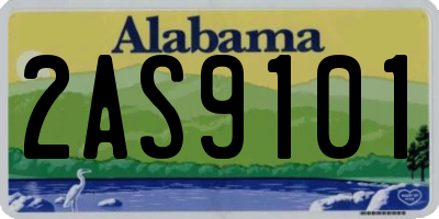 AL license plate 2AS9101