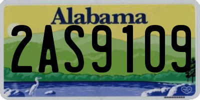 AL license plate 2AS9109