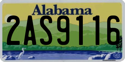 AL license plate 2AS9116