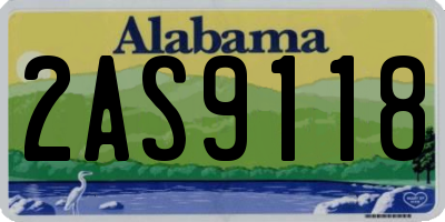 AL license plate 2AS9118