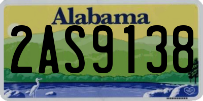 AL license plate 2AS9138