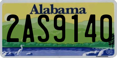 AL license plate 2AS9140