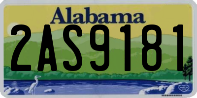 AL license plate 2AS9181