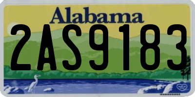 AL license plate 2AS9183