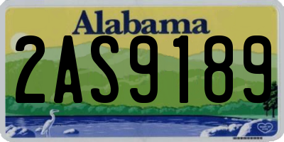 AL license plate 2AS9189