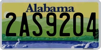 AL license plate 2AS9204