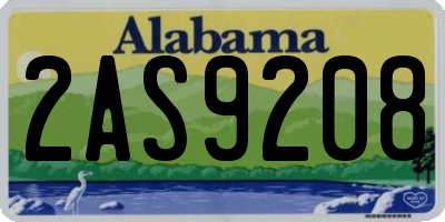 AL license plate 2AS9208