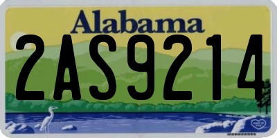 AL license plate 2AS9214