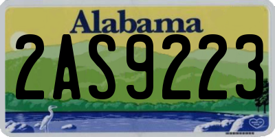 AL license plate 2AS9223