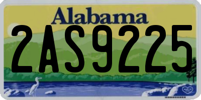 AL license plate 2AS9225