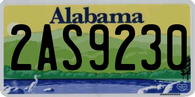 AL license plate 2AS9230