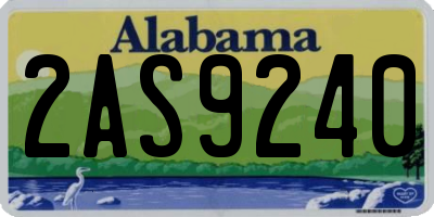 AL license plate 2AS9240