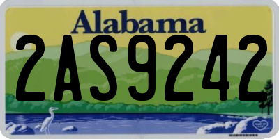 AL license plate 2AS9242
