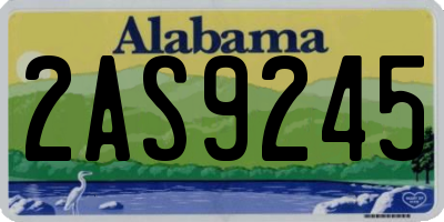 AL license plate 2AS9245