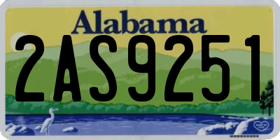 AL license plate 2AS9251