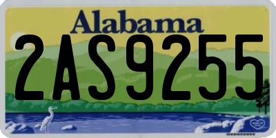 AL license plate 2AS9255