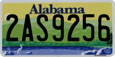 AL license plate 2AS9256