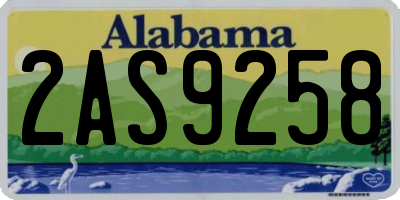AL license plate 2AS9258