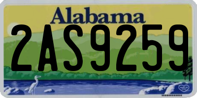 AL license plate 2AS9259