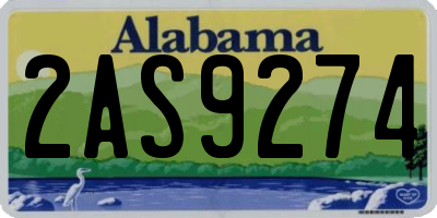AL license plate 2AS9274