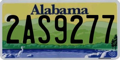 AL license plate 2AS9277