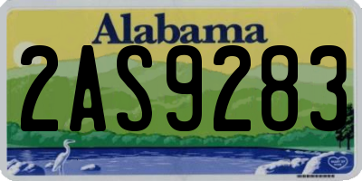 AL license plate 2AS9283