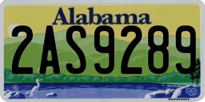 AL license plate 2AS9289