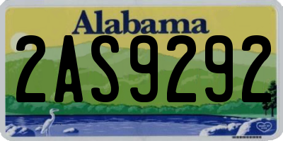AL license plate 2AS9292
