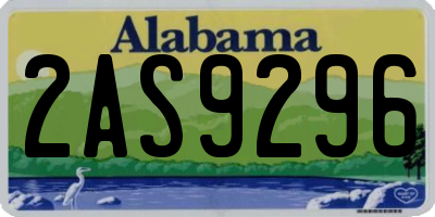 AL license plate 2AS9296