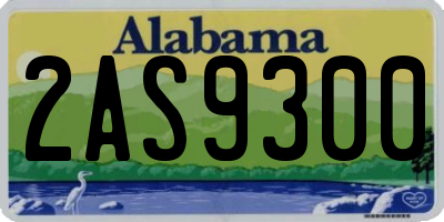 AL license plate 2AS9300